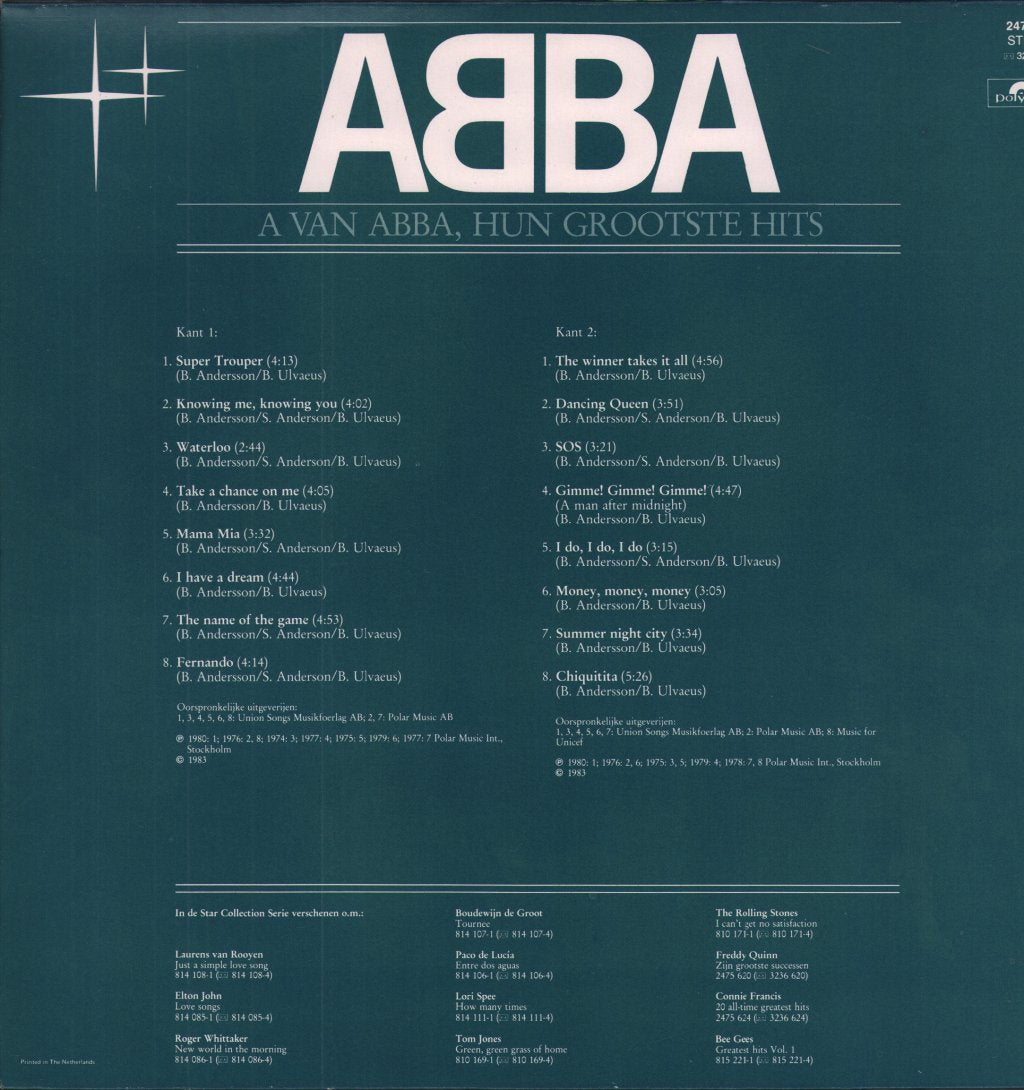 ABBA - A Van ABBA, Hun Grootste Hits - Lp