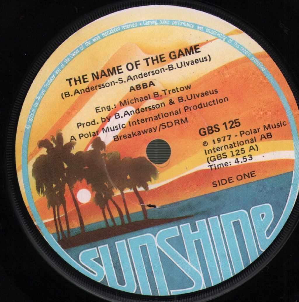 ABBA - Name Of The Game - 7 Inch