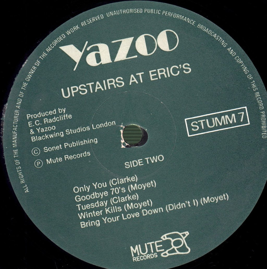 Yazoo - Upstairs At Eric's - Lp