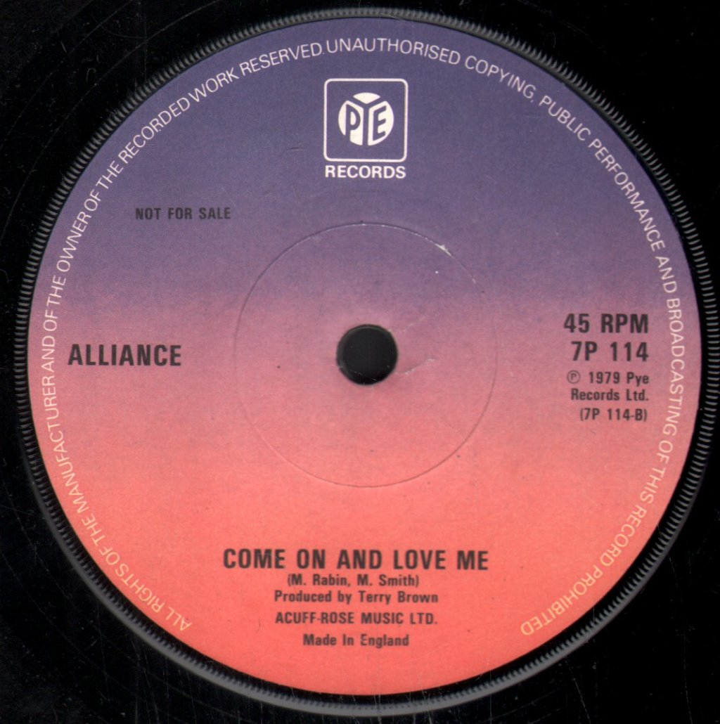 Alliance (70'S) - Lonely Lady - 7 Inch