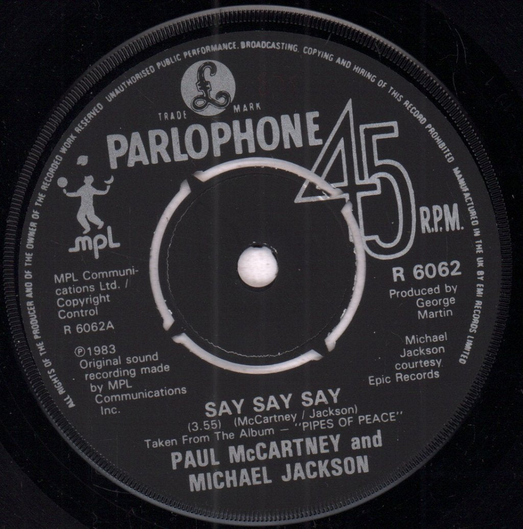 Michael Jackson / Paul McCartney - Say Say Say - 7 Inch