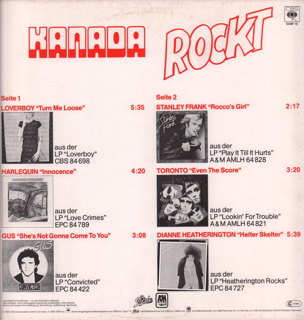 Various Artists - Kanada Rockt Und Wie - Lp