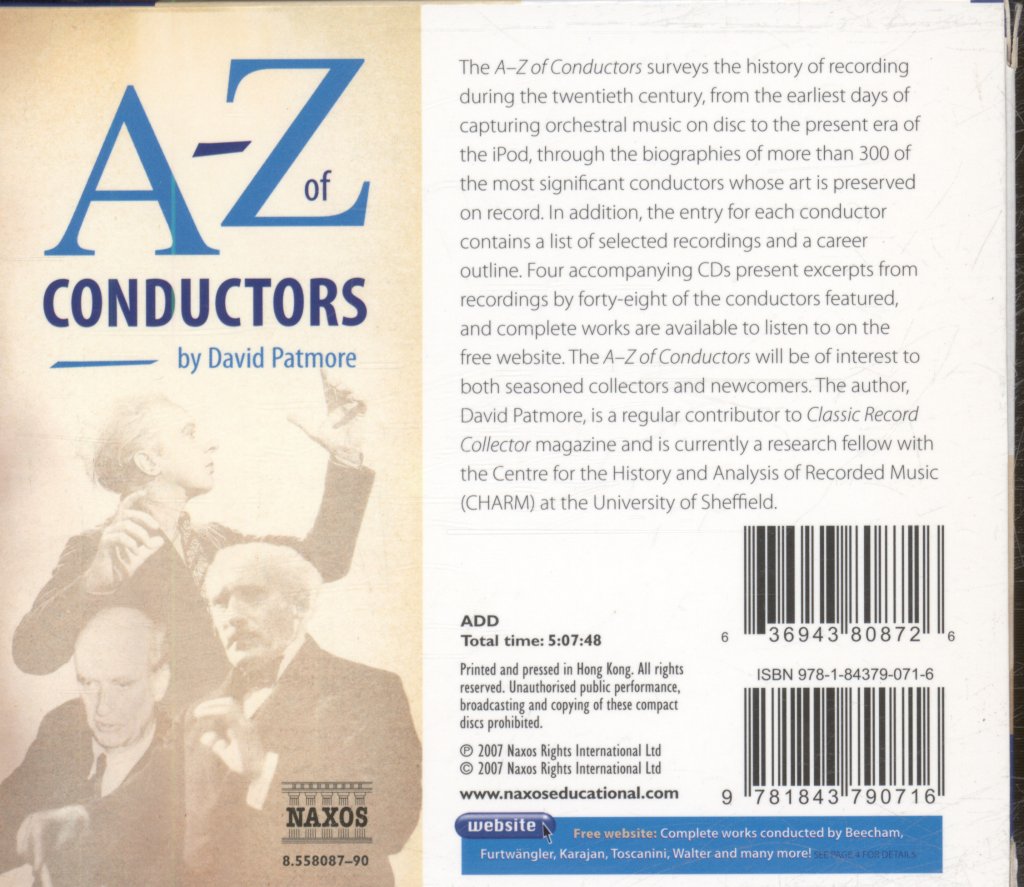 Various Artists - A-Z Of Conductors By David Patmore - Cd Set