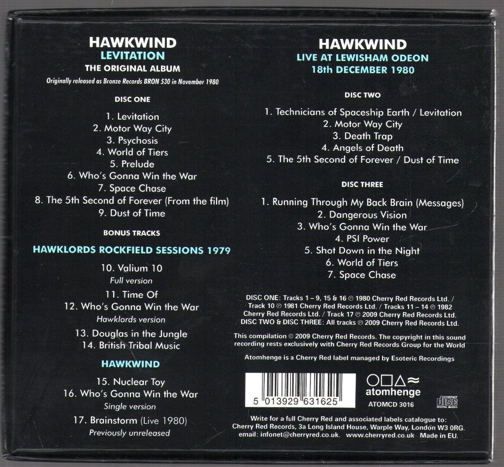 Hawkwind - Levitation - Triple Cd