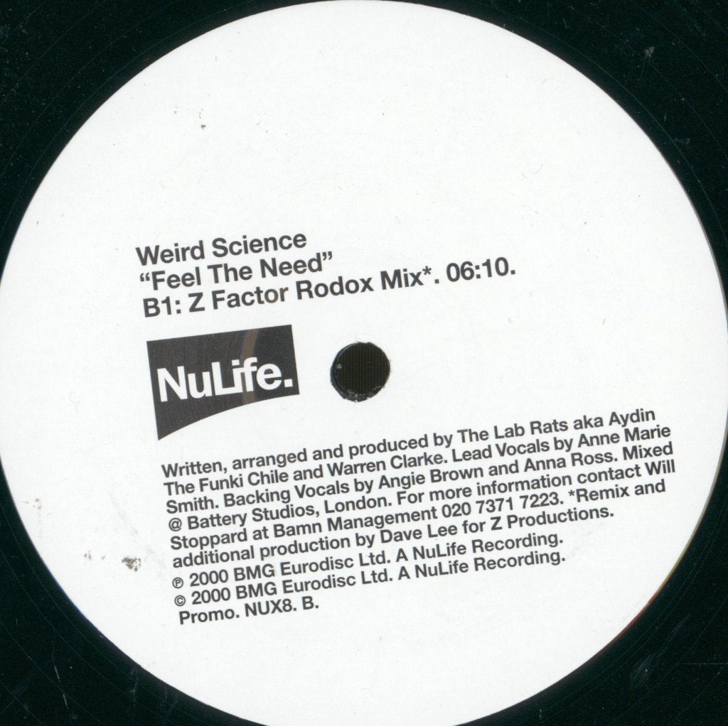 Weird Science - Feel The Need - 12 Inch