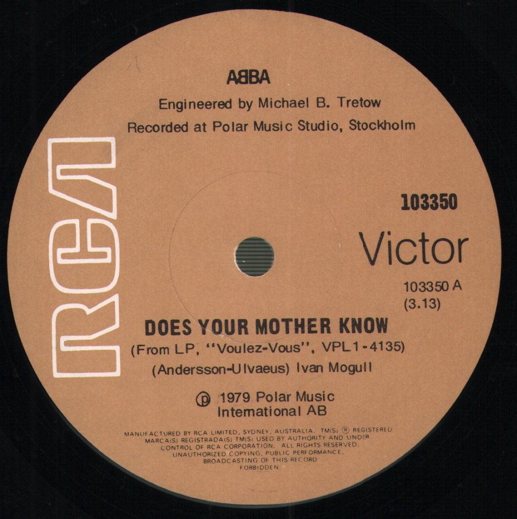 ABBA - Does Your Mother Know - 7 Inch