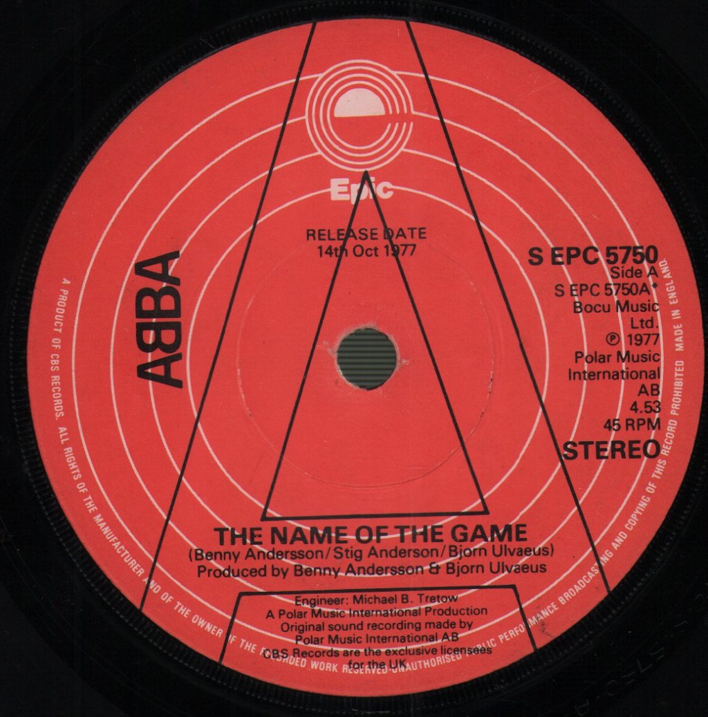 ABBA - Name Of The Game - 7 Inch