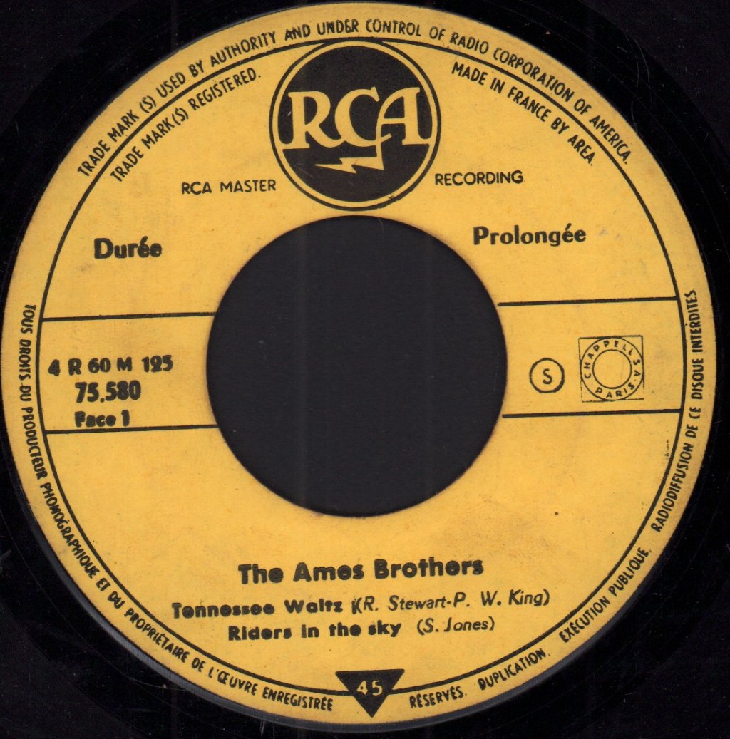 Ames Brothers - tennessee waltz - 7 Inch