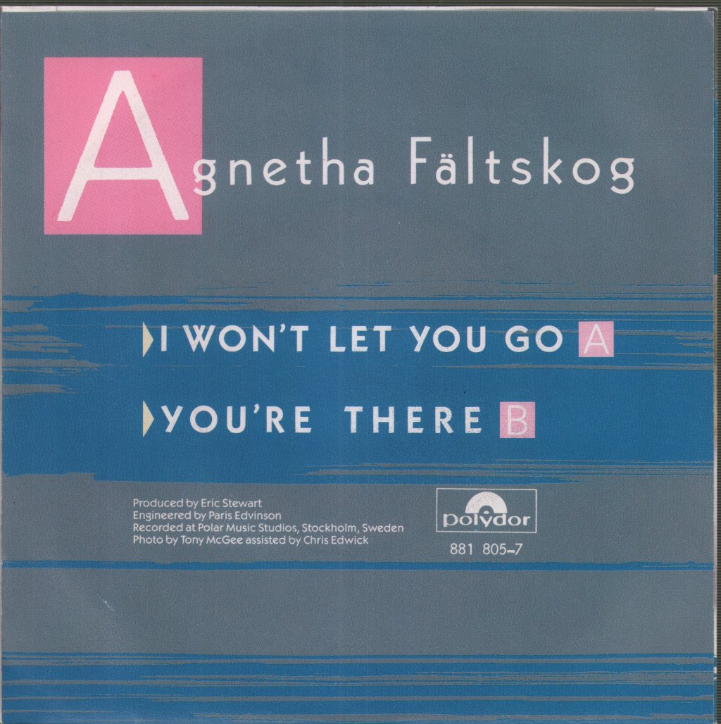 Agnetha Fältskog - I Won't Let You Go - 7 Inch