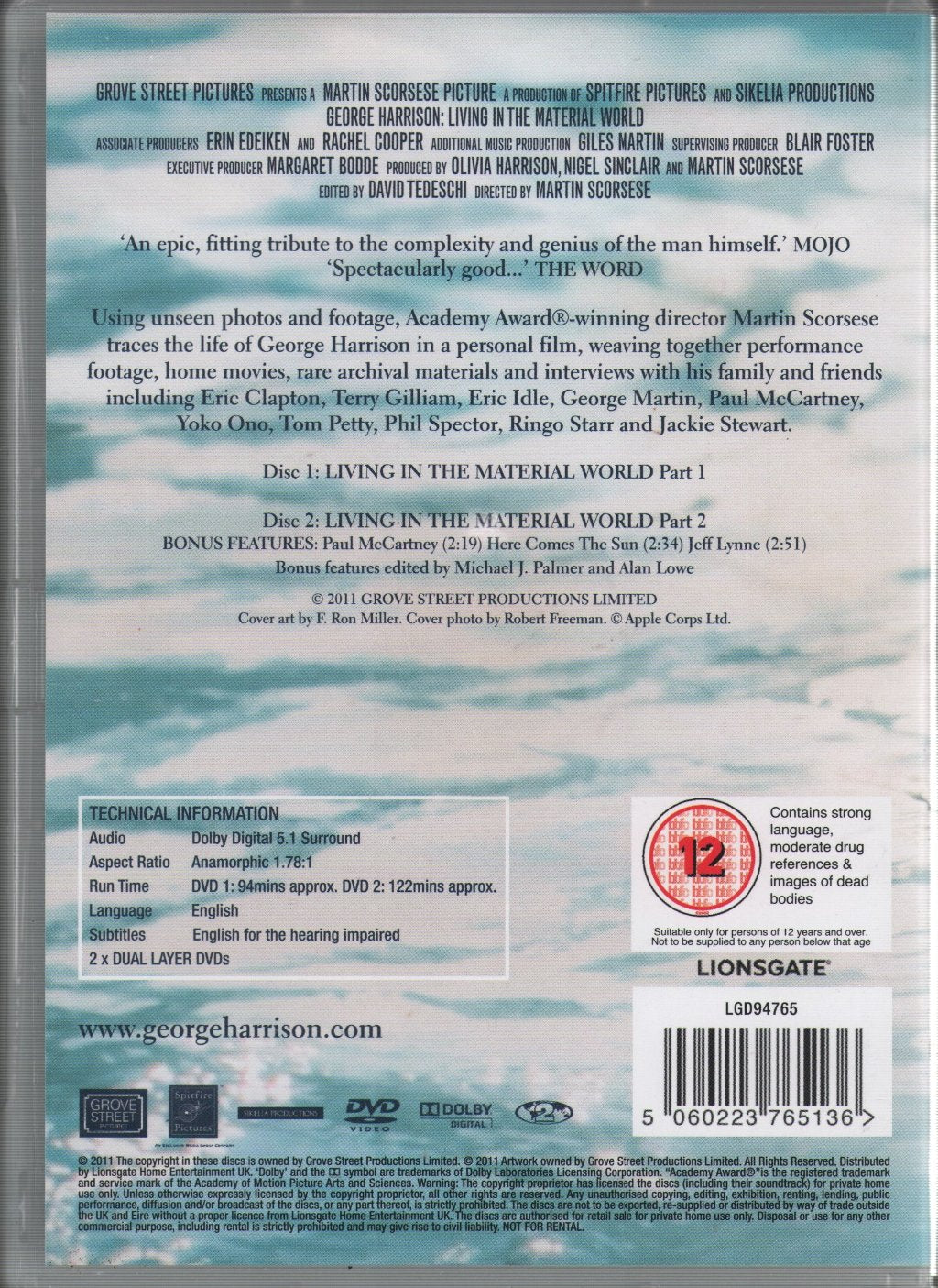 George Harrison - George Harrison: Living In The Material World - Double Dvd