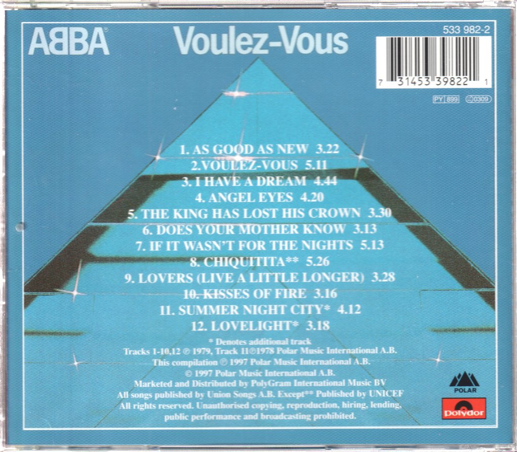 ABBA - Voulez-Vous / Super Trouper / Arrival - Triple Cd