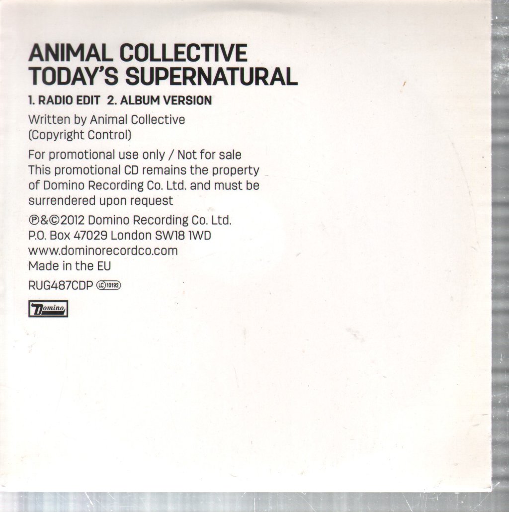 Animal Collective - Today's Supernatural - Cd