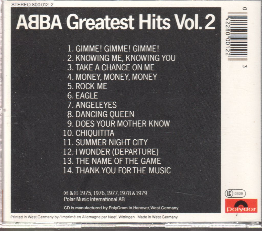 ABBA - Greatest Hits Vol. 2 - Cd