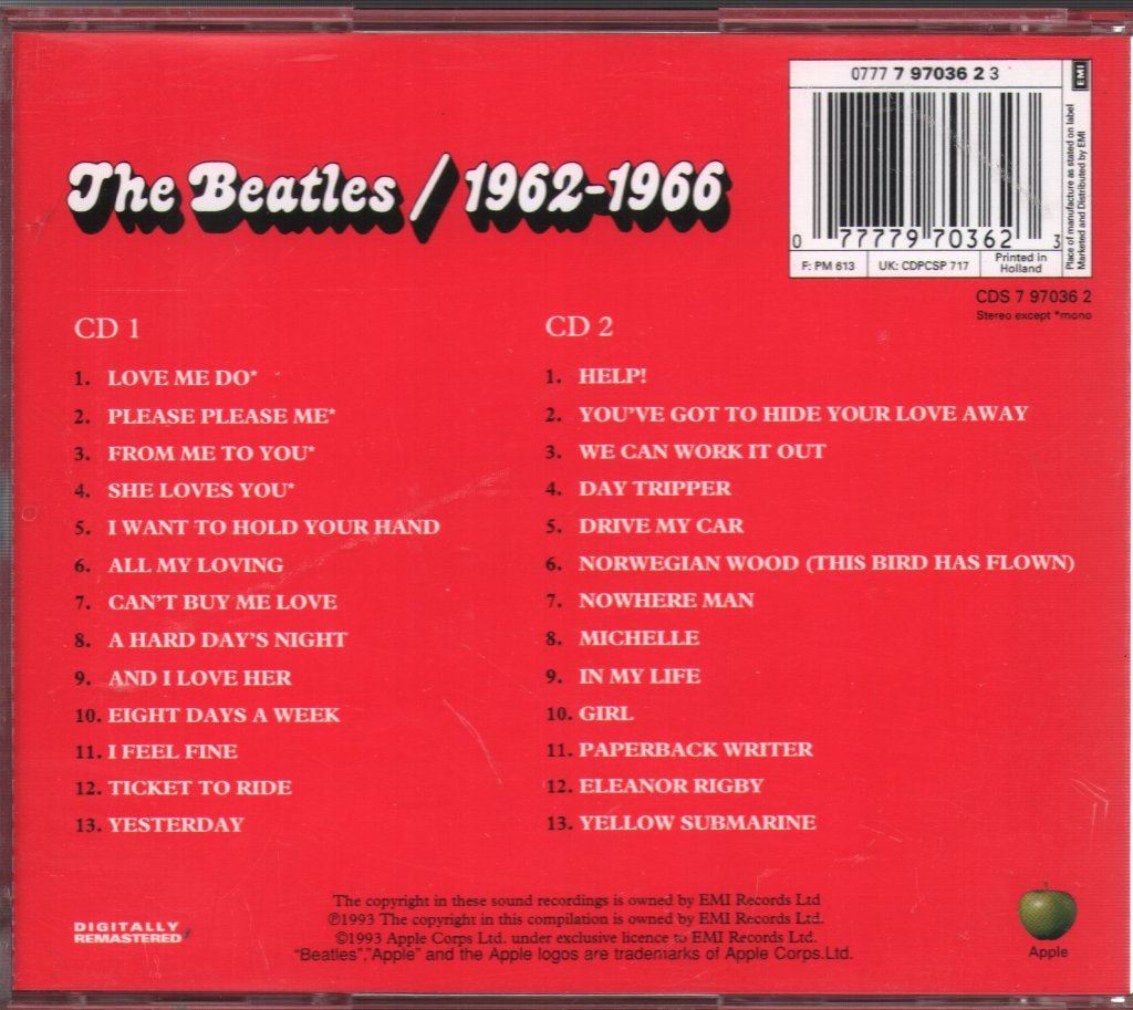 Beatles - 1962-1966 - Cd Set