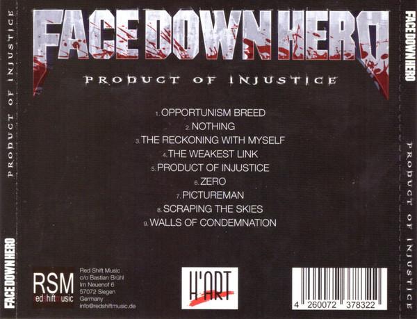 Face Down Hero - Product Of Injustice - Cd