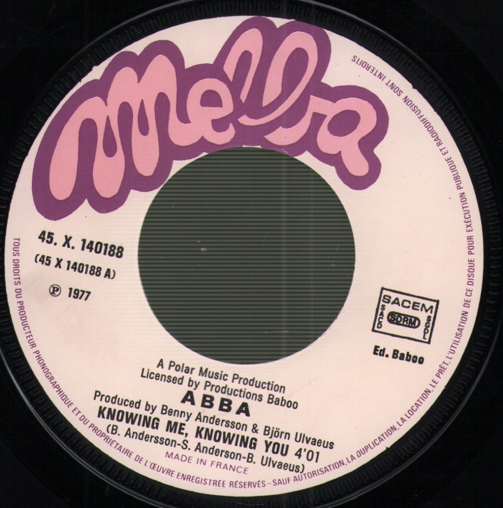 ABBA - Knowing Me, Knowing You / Happy Hawaii - 7 Inch