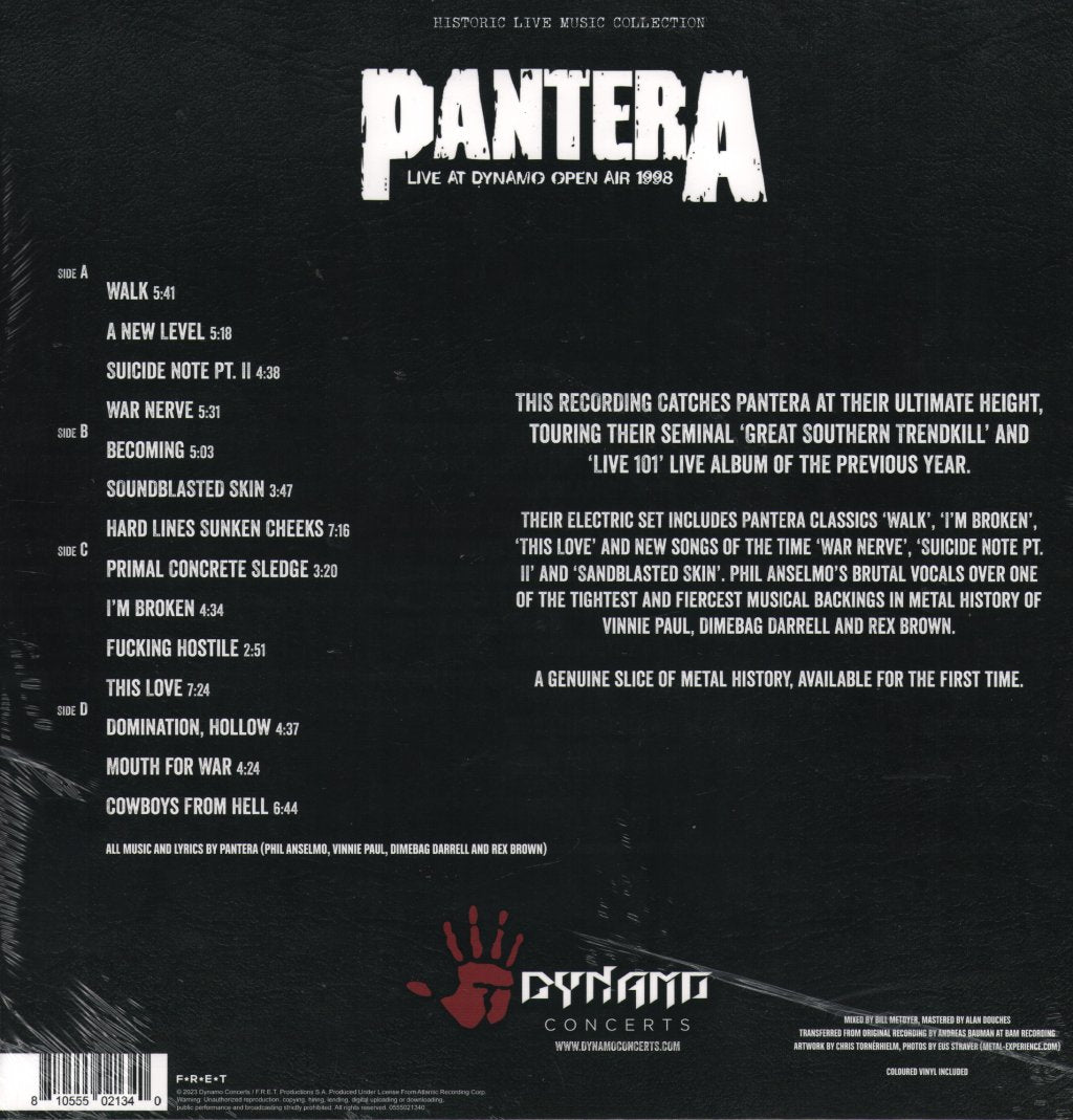 Pantera - Live At Dynamo Open Air 1998 - Double Lp