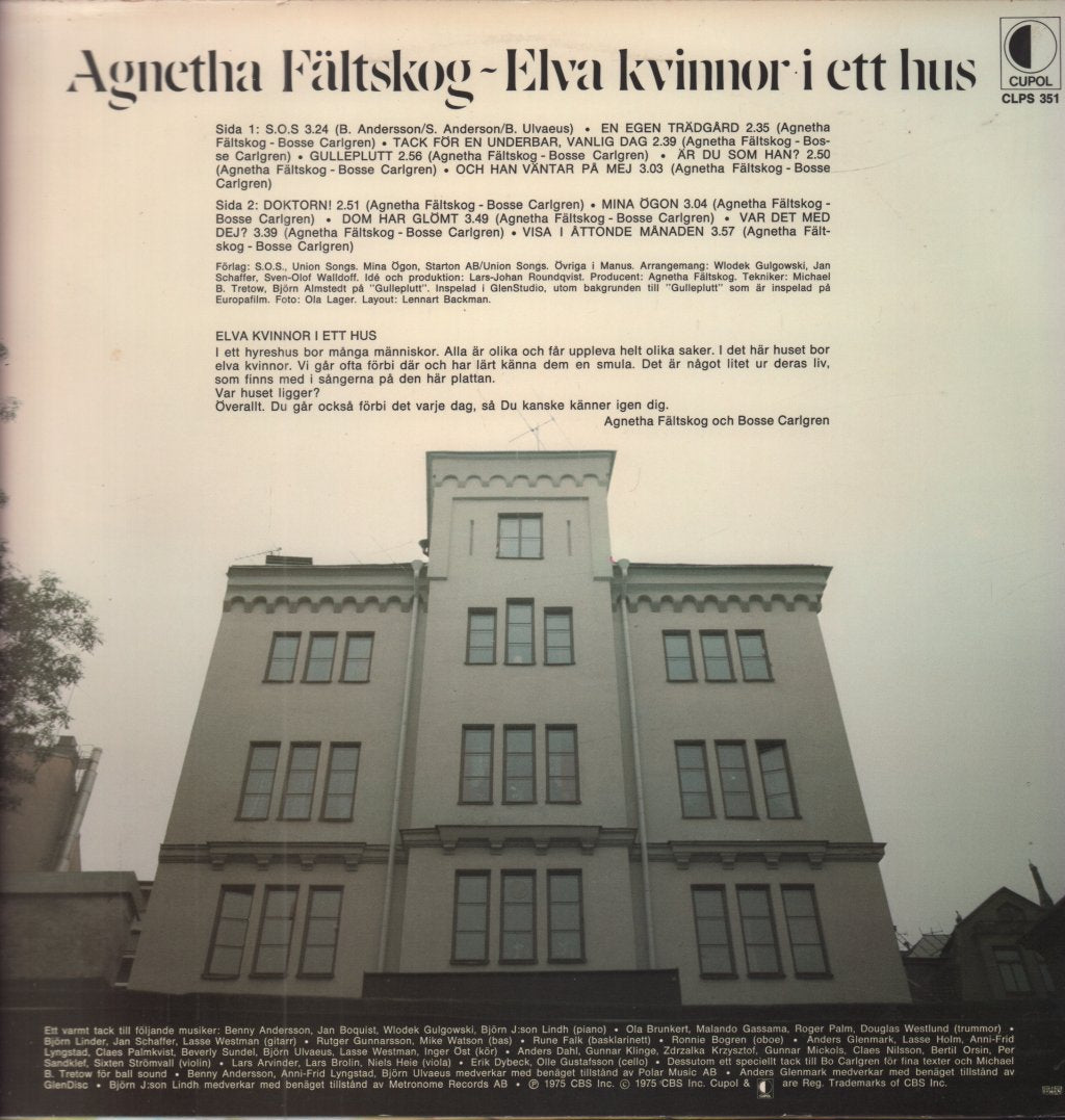 Agnetha Faltskog - Elva Kvinnor I Ett Hus - Lp