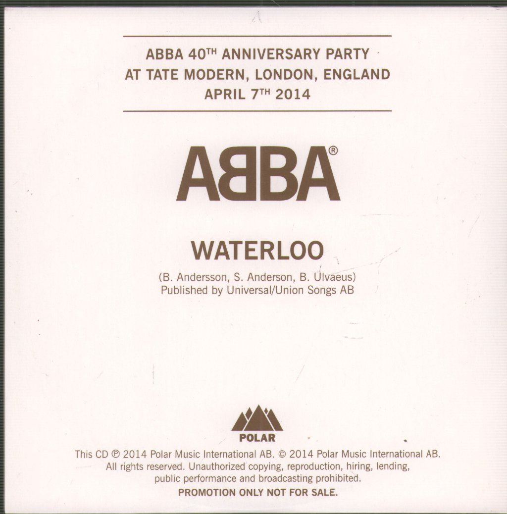 ABBA - Waterloo (40th Anniversary Party) - Cd