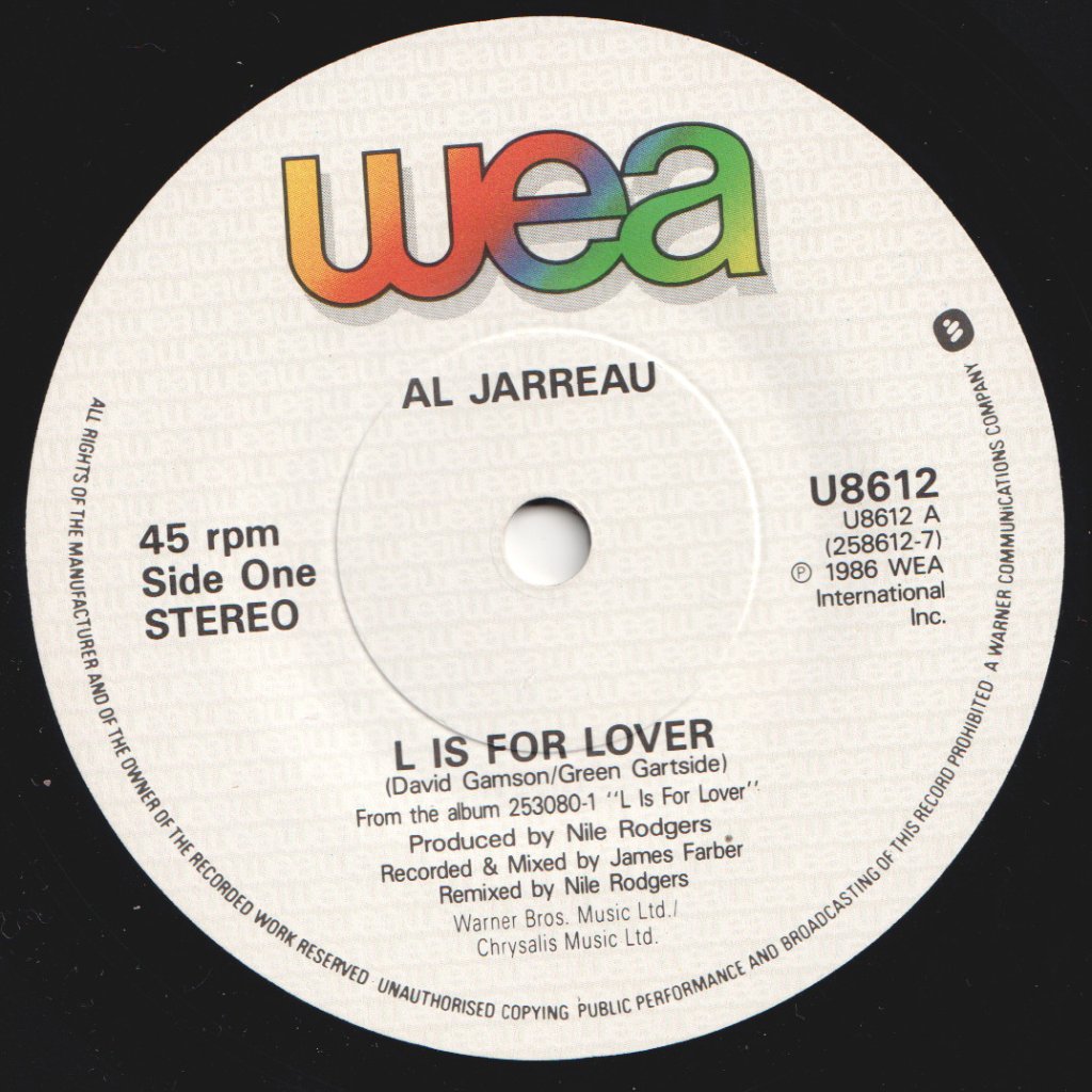 Al Jarreau - L Is For Lover - 7 Inch