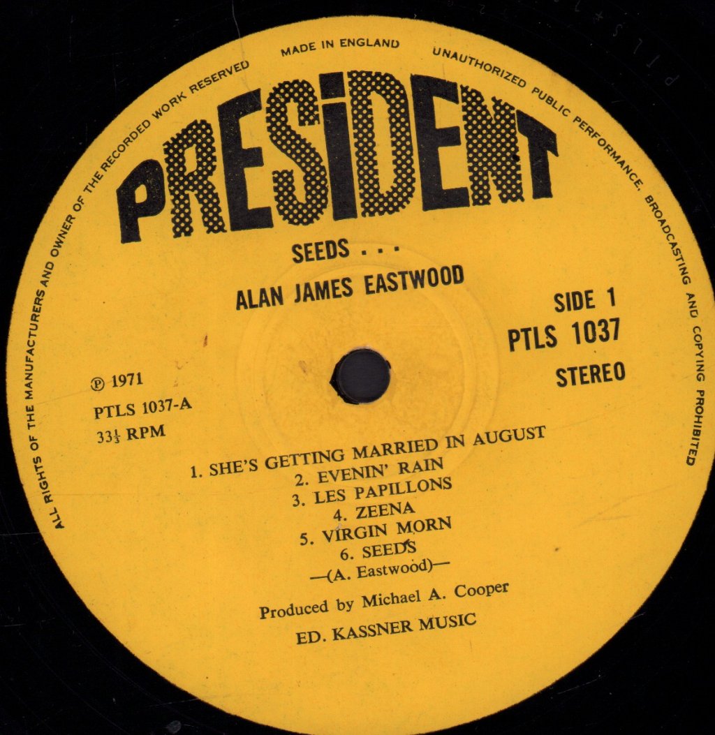 Alan James Eastwood - Seeds - Lp