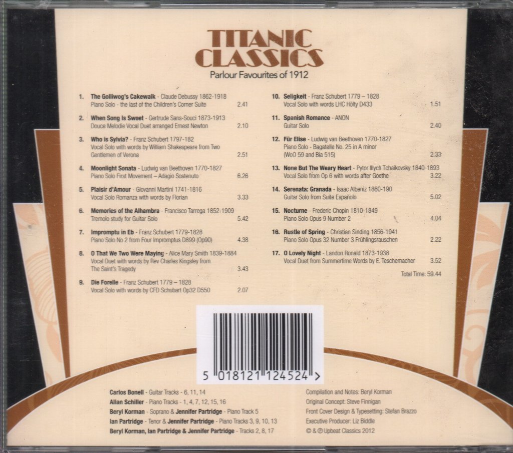 Various Artists - titanic classics parlor favourites of 1912 - Cd