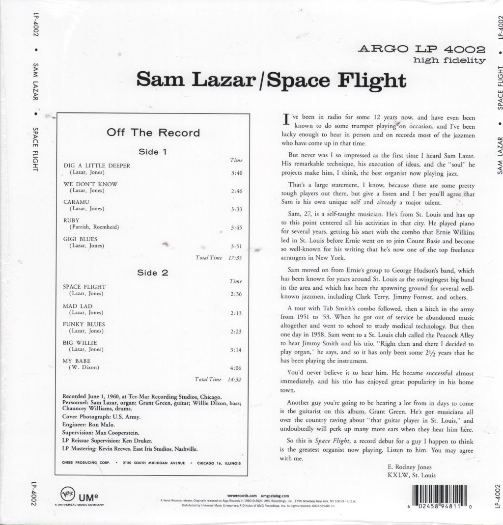 Sam Lazar - Space Flight - Lp