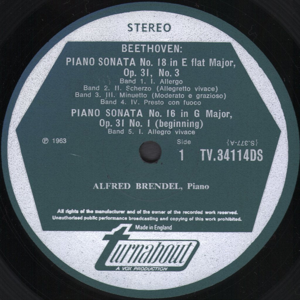 Alfred Brendel - Beethoven Piano Sonata No.18 / No.16 / No.22 - Lp