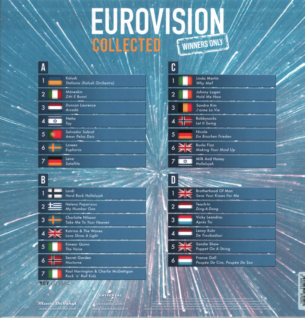 Various Artists - Eurovision Collected: Winners Only - Double Lp