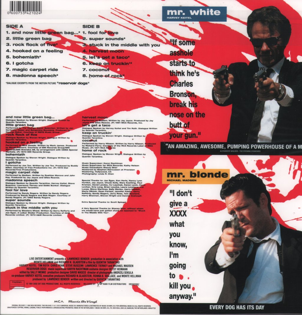 Reservoir Dogs - Music From The Original Motion Picture Soundtrack - Lp