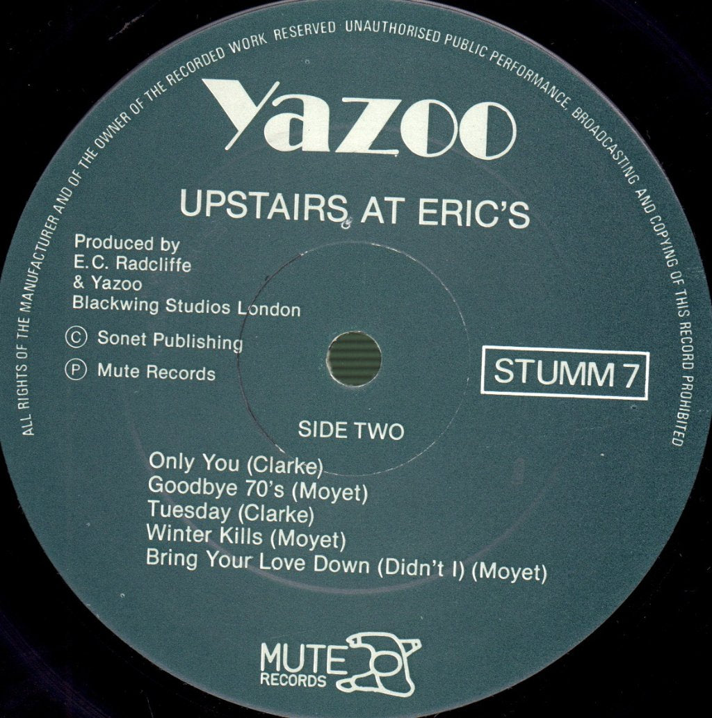 Yazoo - Upstairs At Eric's - Lp