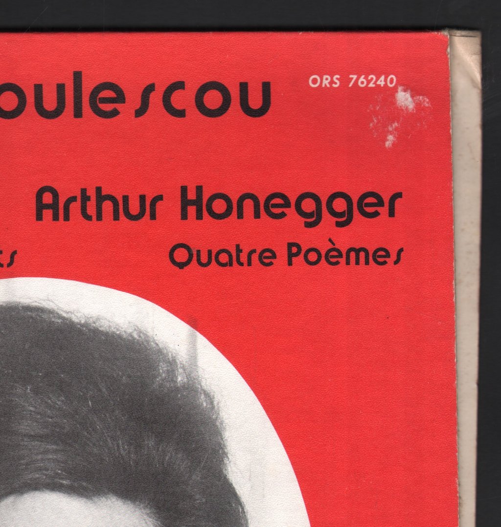 Yolanda Marculescu / Katja Phillabaum - Florent Schmitt - Quatre Poemes De Ronsard / Erik Satie - Trois Chants / Arthur Honegger - Quatre Poemes - Lp