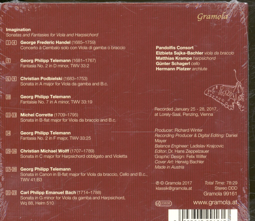 Elżbieta Sajka-Bachler, Matthias Krampe, Pandolfis Consort - Imagination - Cd