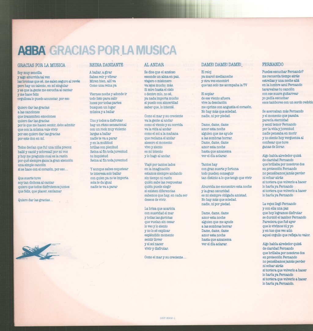 ABBA - Gracias Por La Musica - Lp