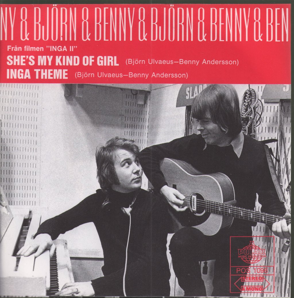 Björn Ulvaeus & Benny Andersson - She's My Kind Of Girl / Inga Theme - 7 Inch