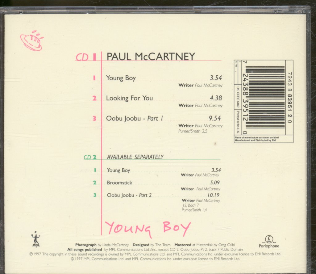 Paul McCartney - Young Boy - Cd