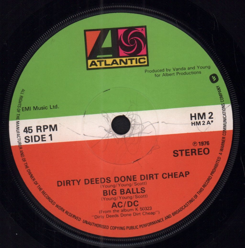 AC/DC - Dirty Deeds Done Dirt Cheap - 7 Inch