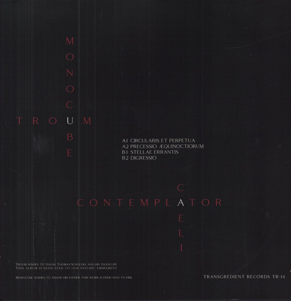 Monocube & Troum - Contemplator Caeli - Lp