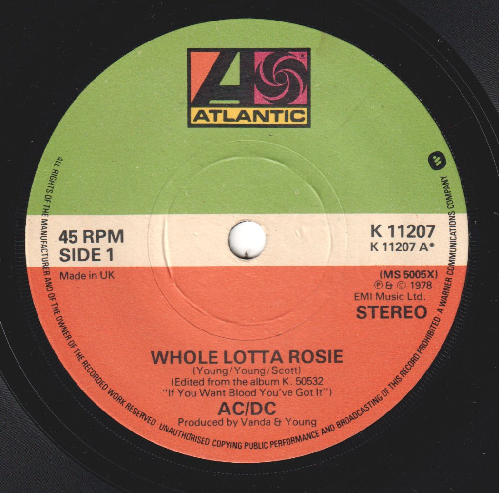 AC/DC - Whole Lotta Rosie - 7 Inch