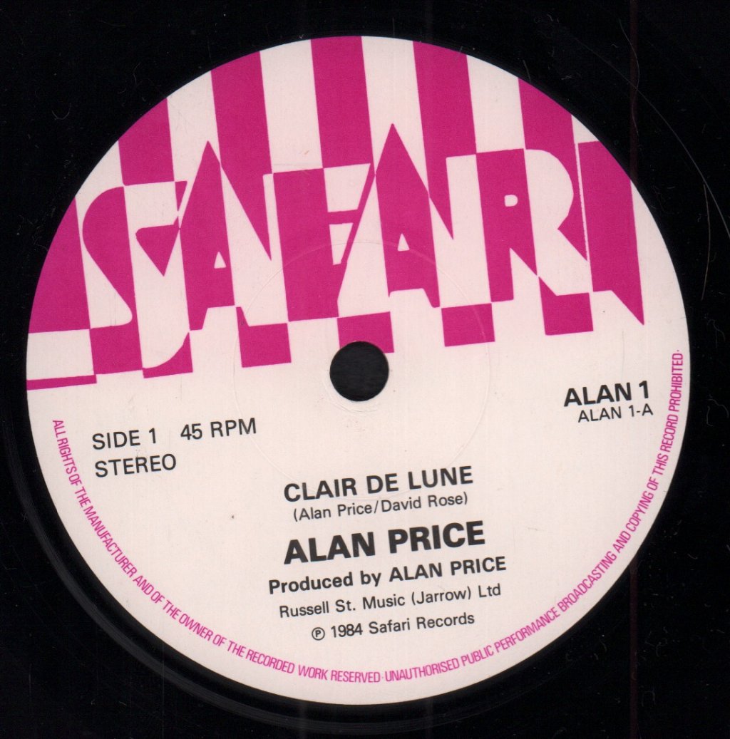 Alan Price - Clair De Lune - 7 Inch