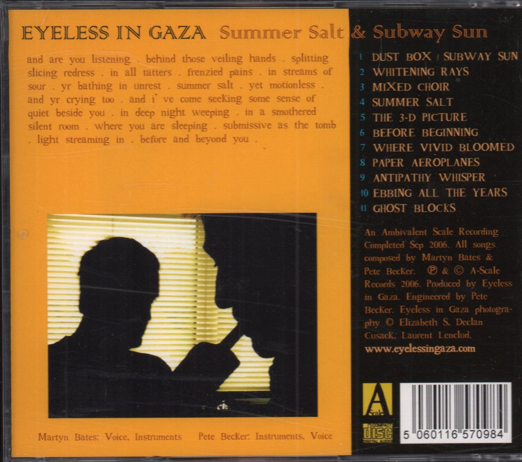 Eyeless In Gaza - Summer Salt And Subway Sun - Cd