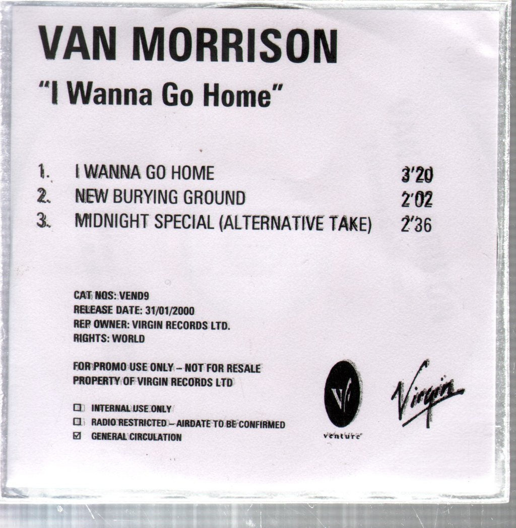 Van Morrison - I Wanna Go Home - Cdr