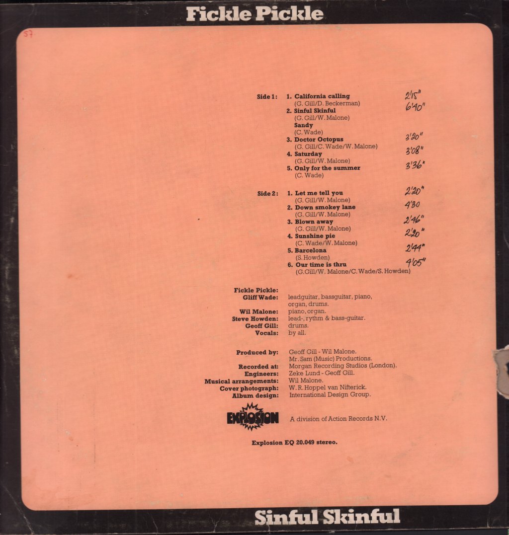 Fickle Pickle - Sinful Skinful - Lp