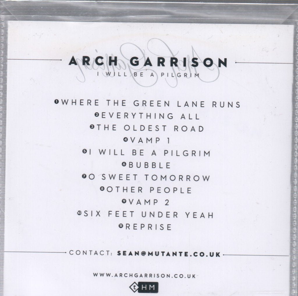 Arch Garrison - I Will Be A Pilgrim - Cdr