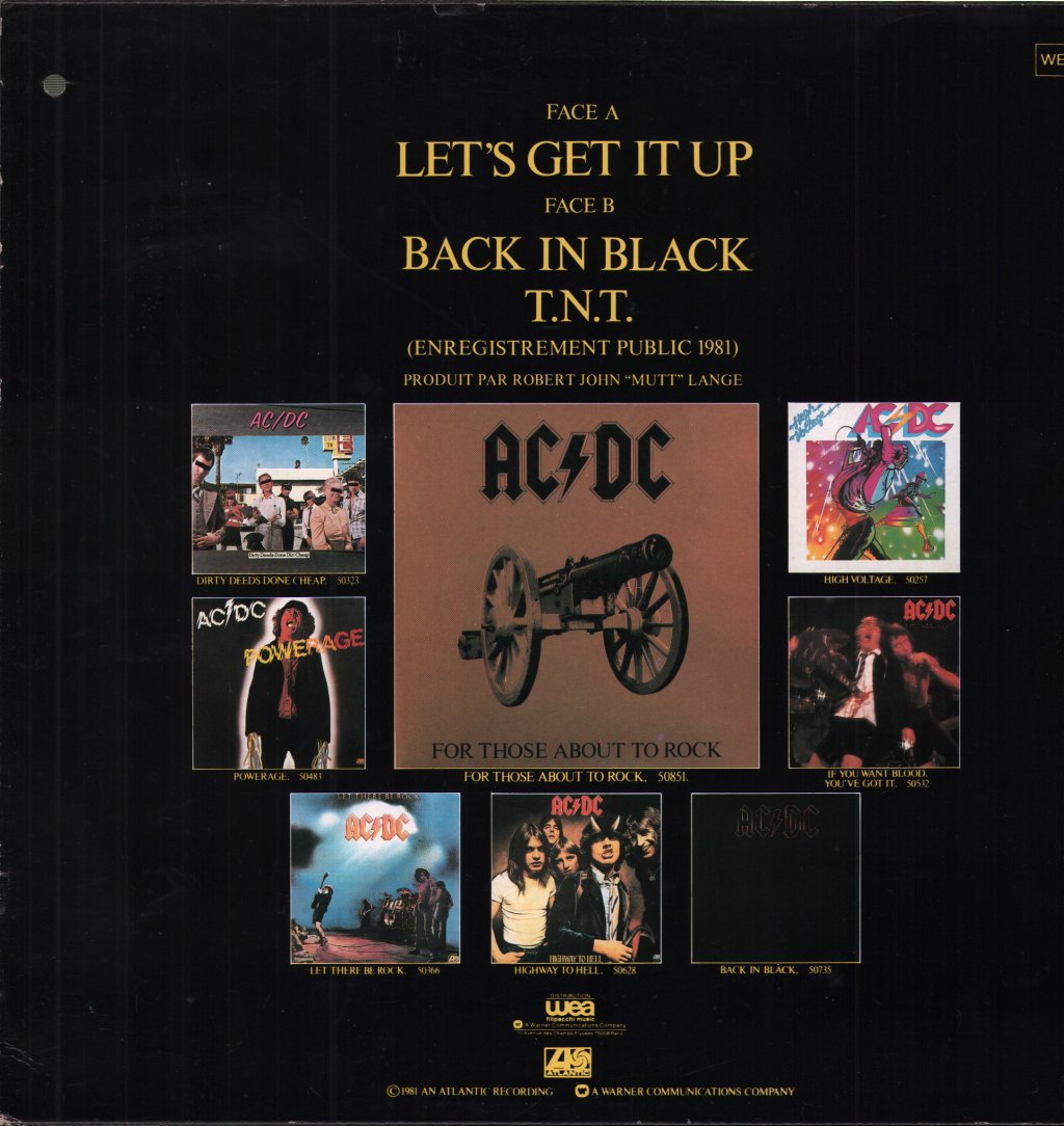 AC/DC - Let's Get It Up - 12 Inch