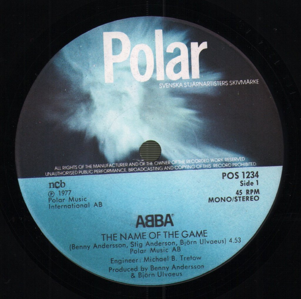 ABBA - Name Of The Game - 7 Inch