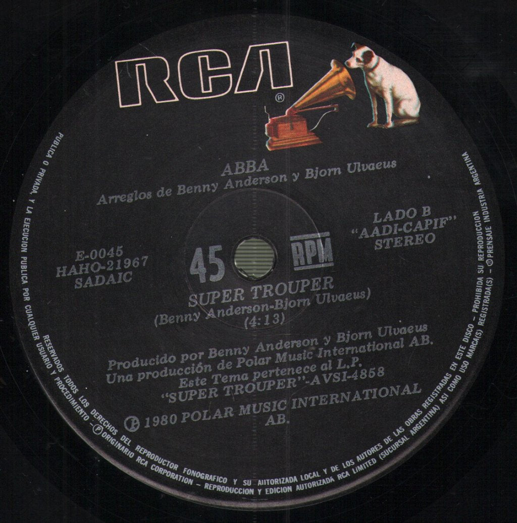 ABBA - Felicidad (En Castellano) / Super Trouper - 7 Inch