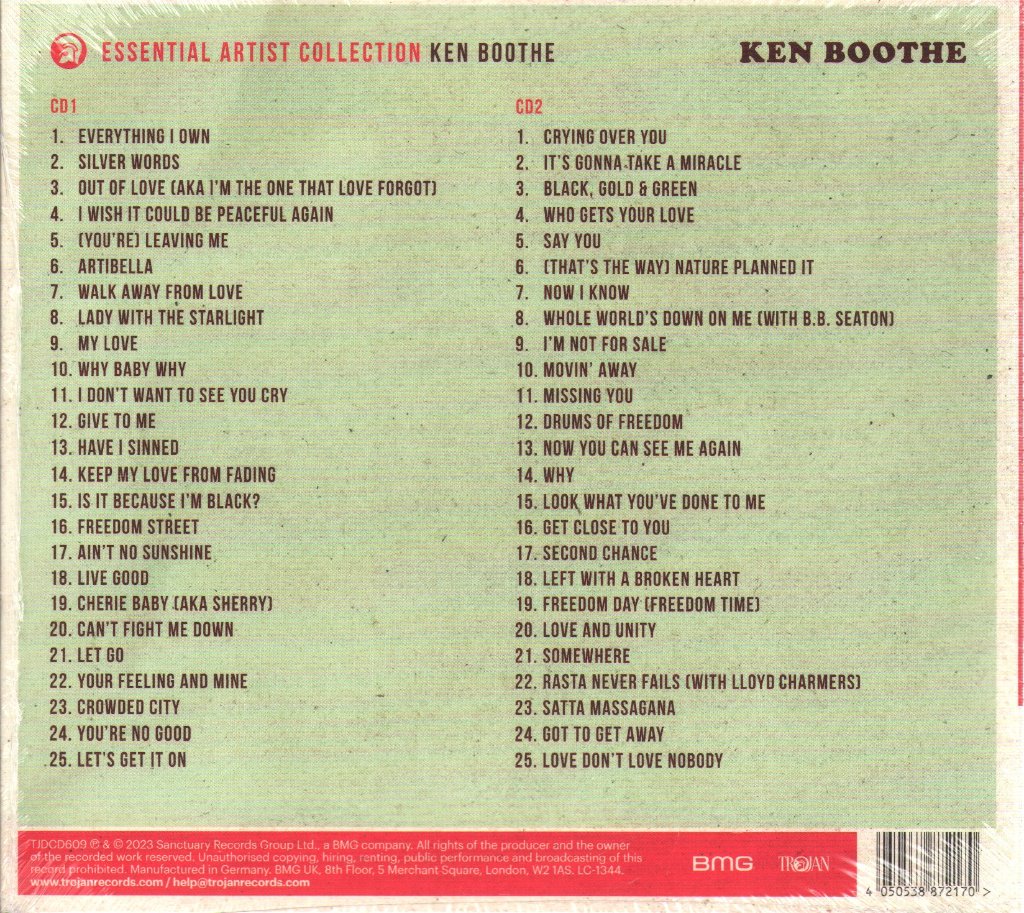 Ken Boothe - Essential Artist Collection - Double Cd