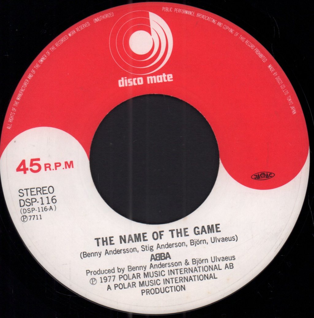 ABBA - Name Of The Game - 7 Inch