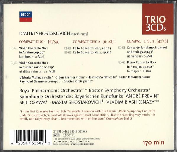 Viktoria Mullova Gidon Kremer Heinrich Schiff Peter Jablonski Cristina Ortiz - shostakovich Complete Concertos - Triple Cd